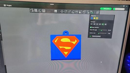 SuperMan logo keychain