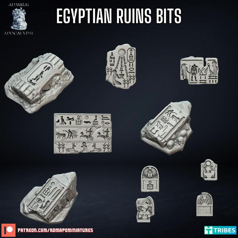 Egyptian Ruins Bits (pre-supported)