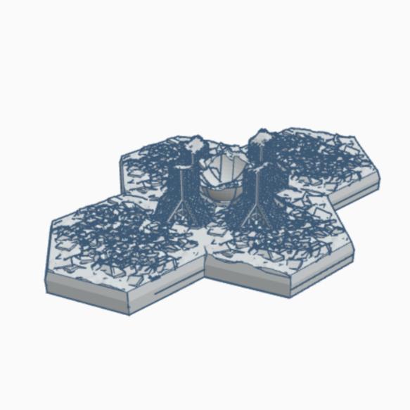 Destroyed Tech Cult Storage Tank Hex Map Scale