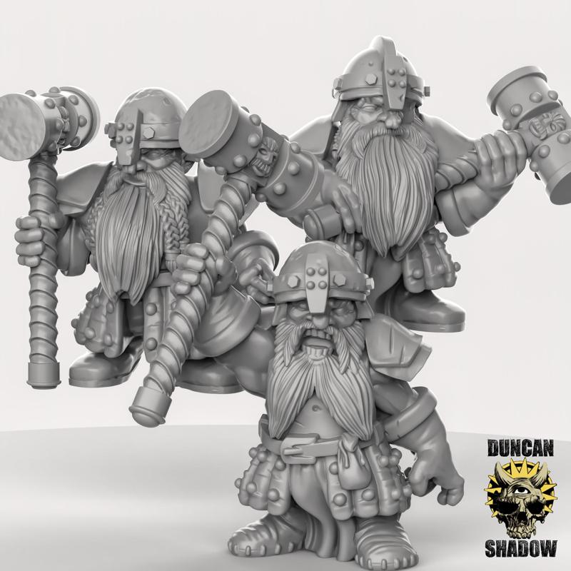 Dwarves with Great Hammers (Pre Supported)
