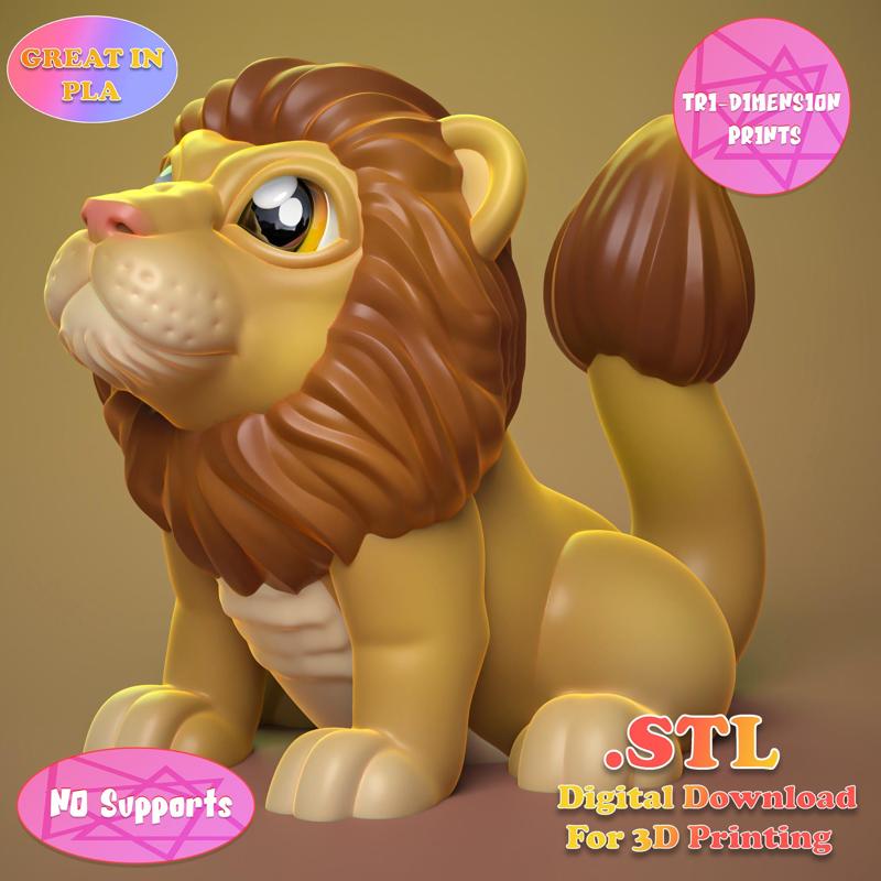 CUTE LION (NO SUPPORTS)