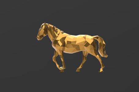 Horse 21 - Low Poly - Excellent Design - Decor