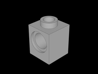 Lego Compatible (6541.dat) Technic Brick  1 x  1 with Hole