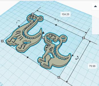 Dinosaur earrings