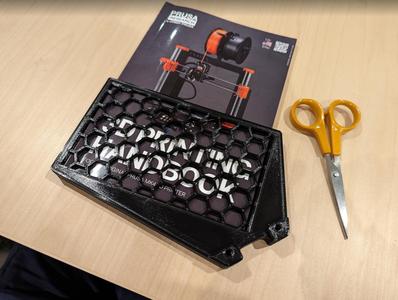 Prusa Enclosure 3D Printing Handbook Holder..... thing'o