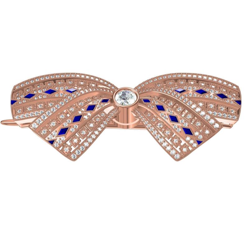 Unique Art Deco Diamond Bow Brooch