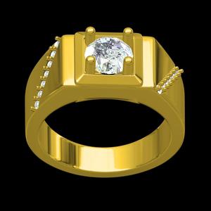 Antique Solitaire Ring for Men