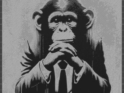 Banksy Monkey in suit
