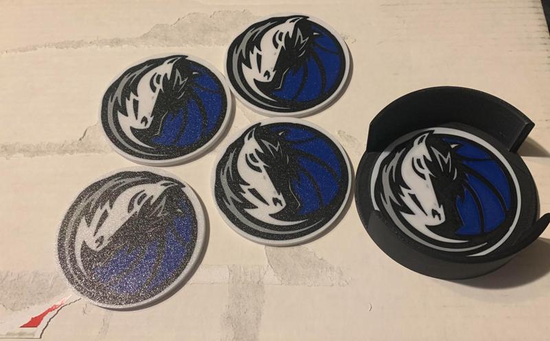 Dallas Mavs Coaster + Caddy