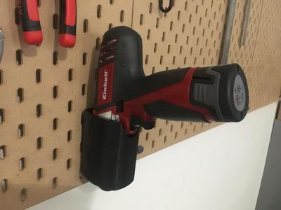 Drill holder for Skadis perforated panel