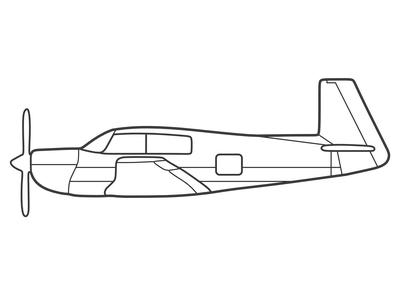 Mooney M20 J/K Airplane Silhouette Wall Art