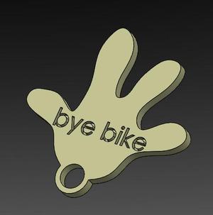 bye bike keychain