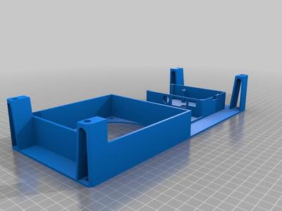 CR10 120mm Fan Raspberry Pi mount baseplate with legs, usb/hdmi access