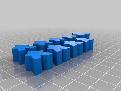 Meeples - Carcassonne Replica