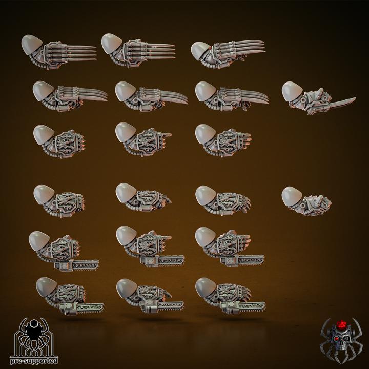 Melee Weapon Set from Heavy Armor Flame Lizards Squad (Bits)