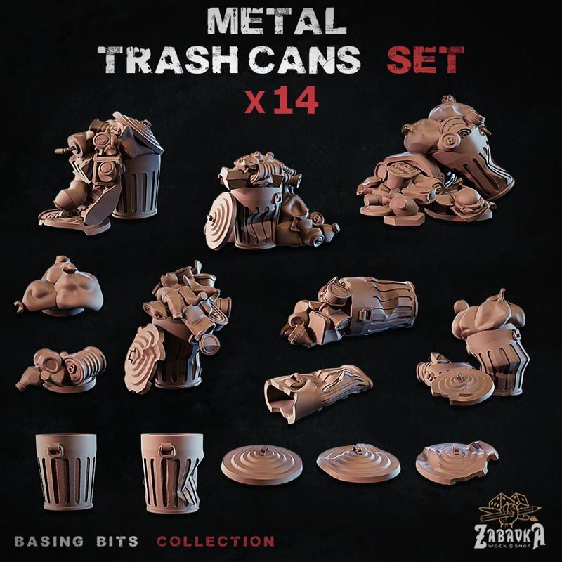 Metal trash cans - Basing Bits