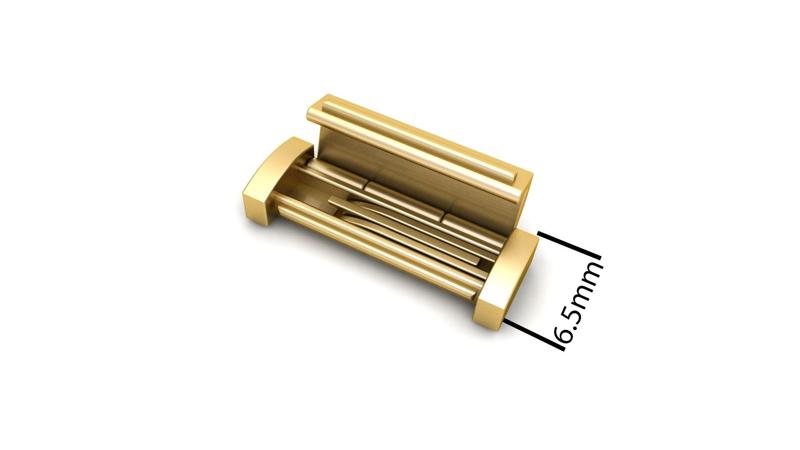 6 and half Plain Gold Lock Box for Jewelery