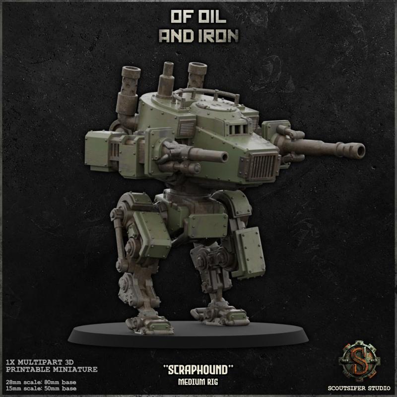 "Scraphound" Medium Rig | Dieselpunk Mech
