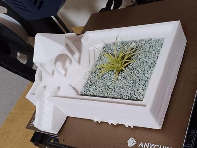 Rest area and garden flower pot