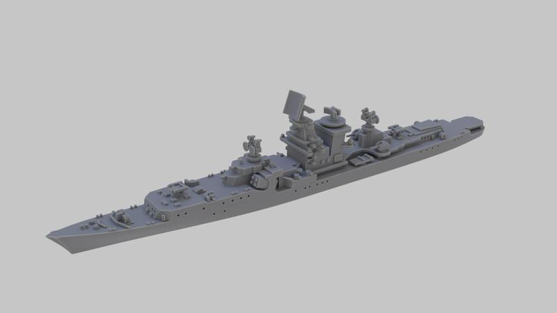 Post WW2 Soviet Kresta class cruiser