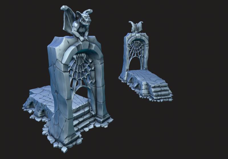 Ramp, platform gothic style.