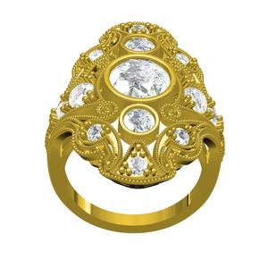 Antique Art Deco Style Engagement Ring