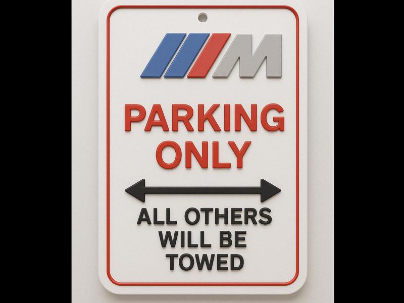 BMW M Parking Sign 3D Printable Garage Wall Decor