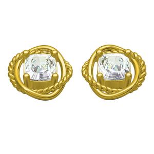 Antique Crossover Infinity Diamond Earring