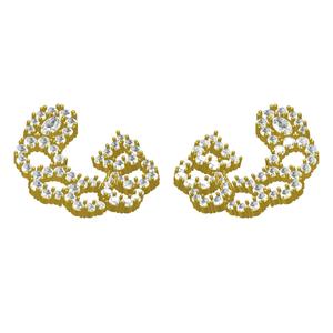 Antique Crystal Round Diamond Stud Earring