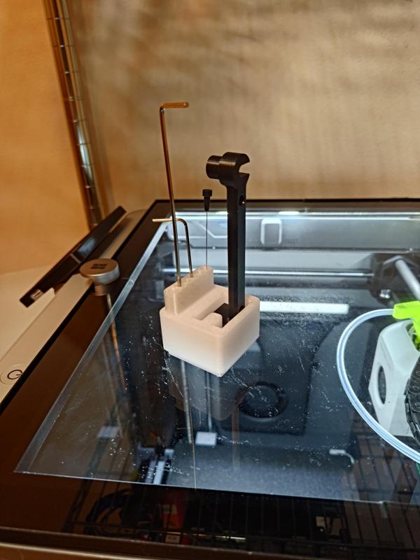 Gridfinity Allen Key and AMS disconnect tool holder (with hook)