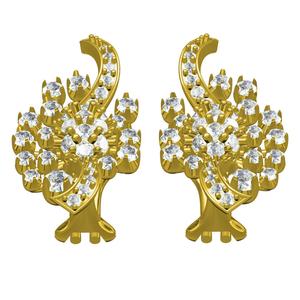 Antique Round Diamond Cluster Earring