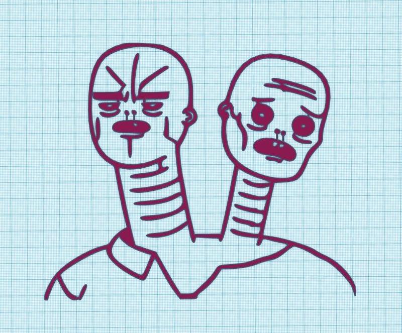 WORM PEOPLE - UGLY AMERICANS - WALL ART