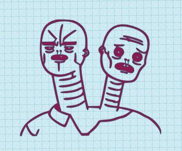 WORM PEOPLE - UGLY AMERICANS - WALL ART