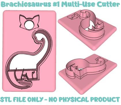 Brachiosaurus polymer clay cutter STL file
