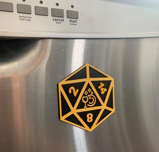 D20 Clean Dishwasher Indicator (magnet insert)