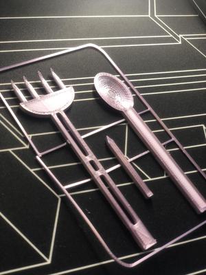 Essbesteck kit card       fork,spoon,foodpick kit card