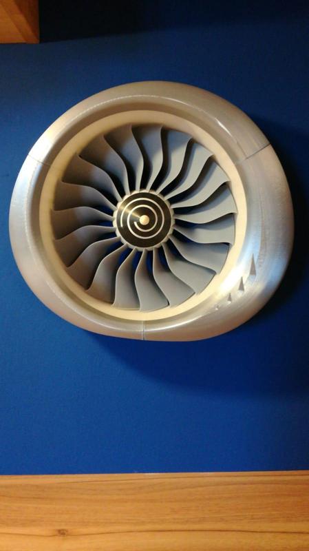 High Bypass Jet Engine for Wall