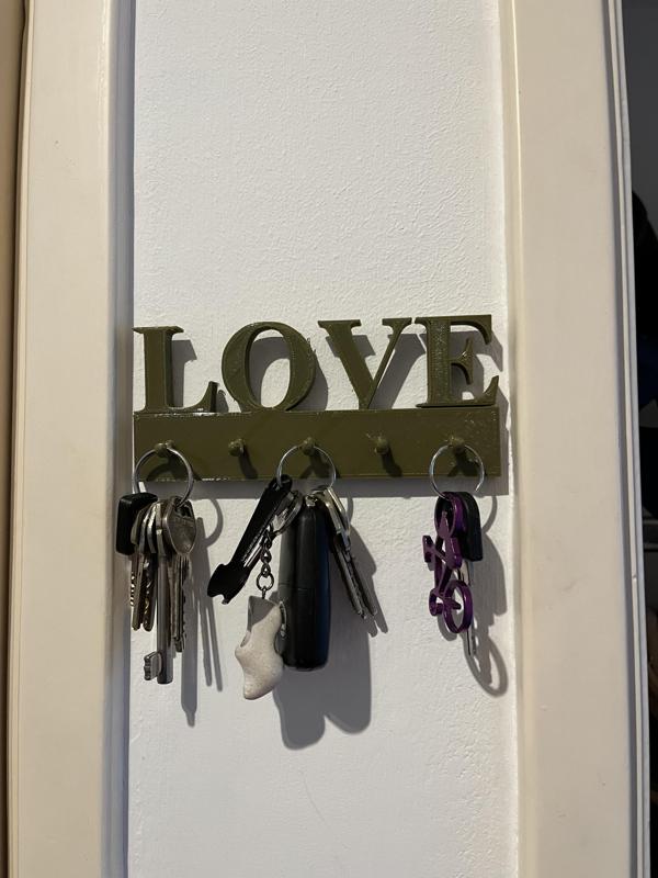 Key or Dishcloth Hanger Wall "Love"