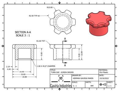 Screw Driver Turn Cap