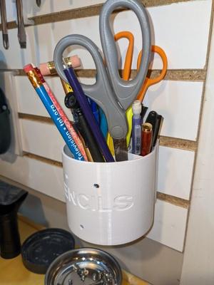 Pencil Holder Wall or Slat Wall Mounted
