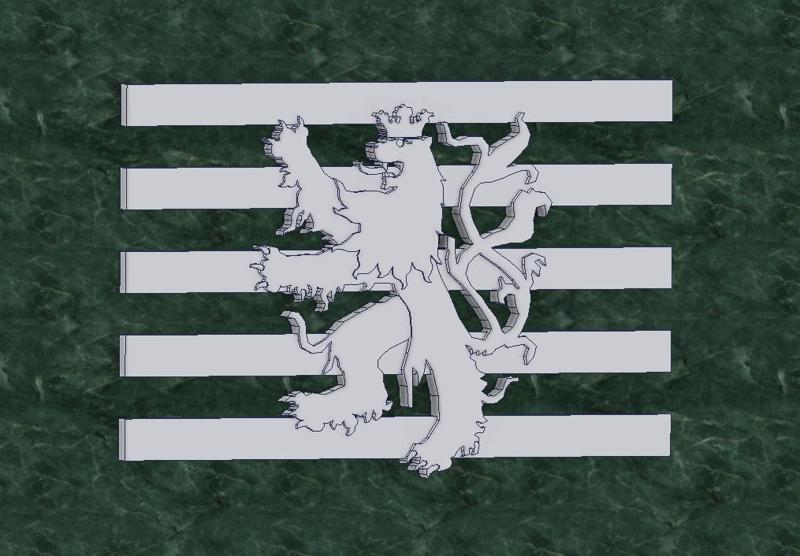 Luxembourg civil flag (Full/Hollow)