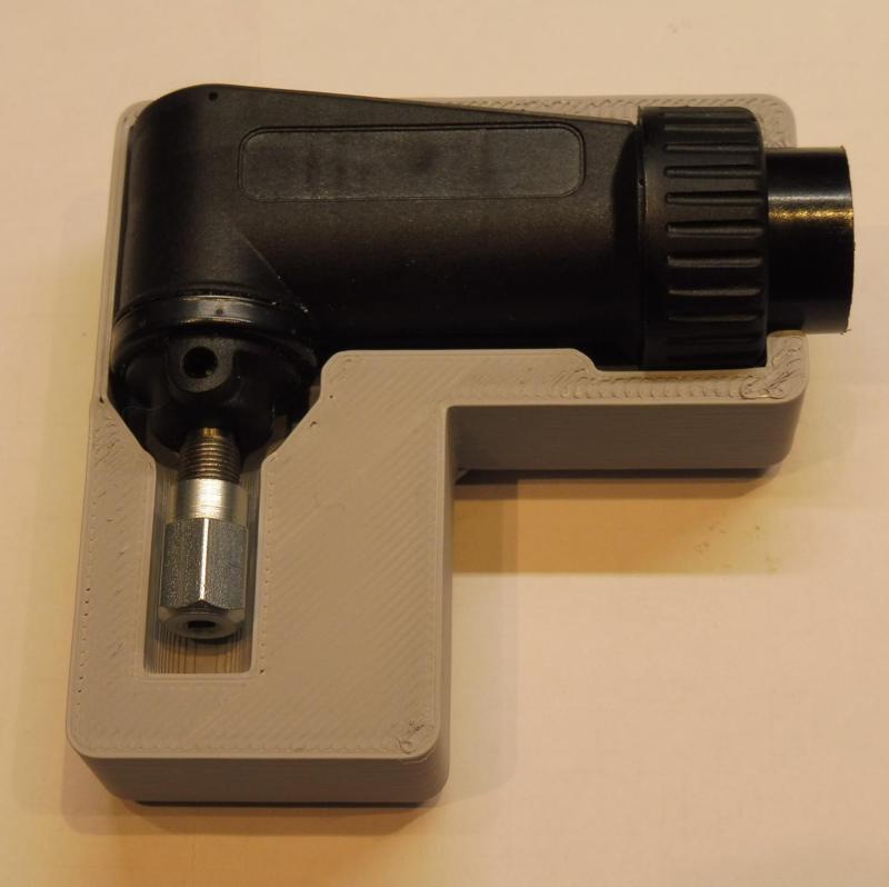 Gridfinity holder for Dremel right angle attachment