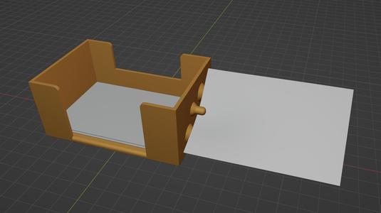 Business Card Box with clamping / Visitenkartenbox mit Kartenhalter