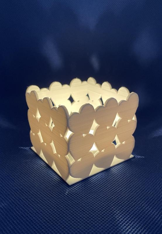 Heart tea light holder or desk organizer V2