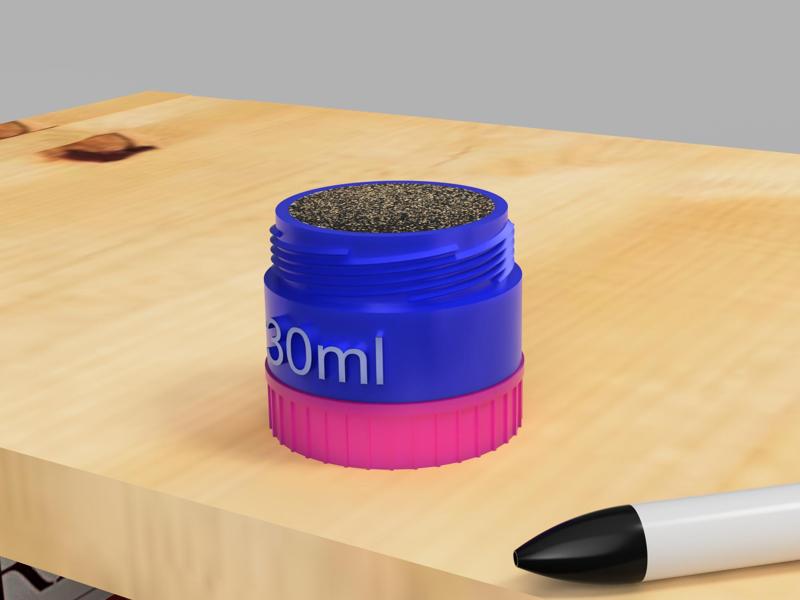 2Tbsp or 30ml Storage/Measurement tube containers, using caps from Dairyland milk jugs