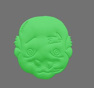 Cute Zombie BOY Solid Model for Vacuum forming molds, silicone molds, Bath bomb, soap,