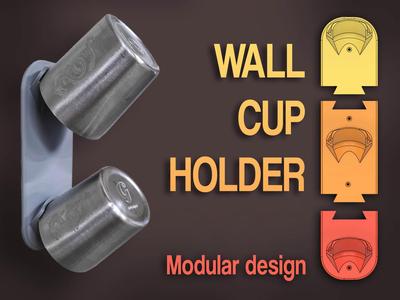 Stylish wall cup holder - Modular design