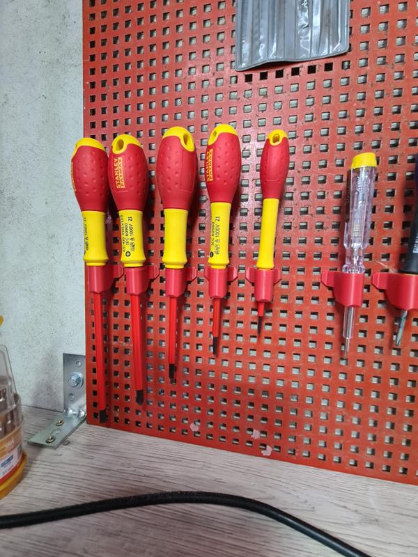 Square 6mm pegboard Screwdriver holder
