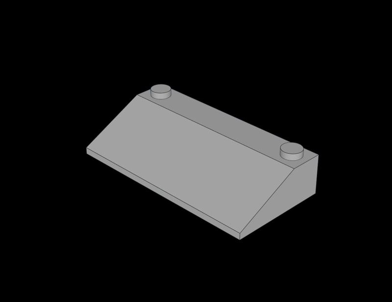 Lego Compatible (3939.dat) Slope Brick 33  3 x  6