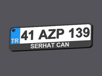 Car plate keychain personalized (Türkiye)